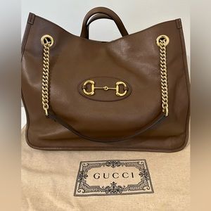 Gucci 1955 Horsebit Chain Tote leather medium